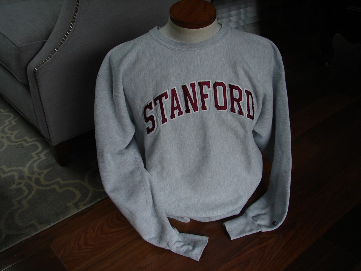 Stanford University Champion Reverse Weave Sweatshirt Gray/Red Men’s  Large