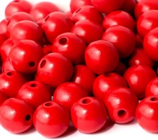 600pcs 12mm Red Wood Beads for Crafts with Holes Wooden DIY 12mm,