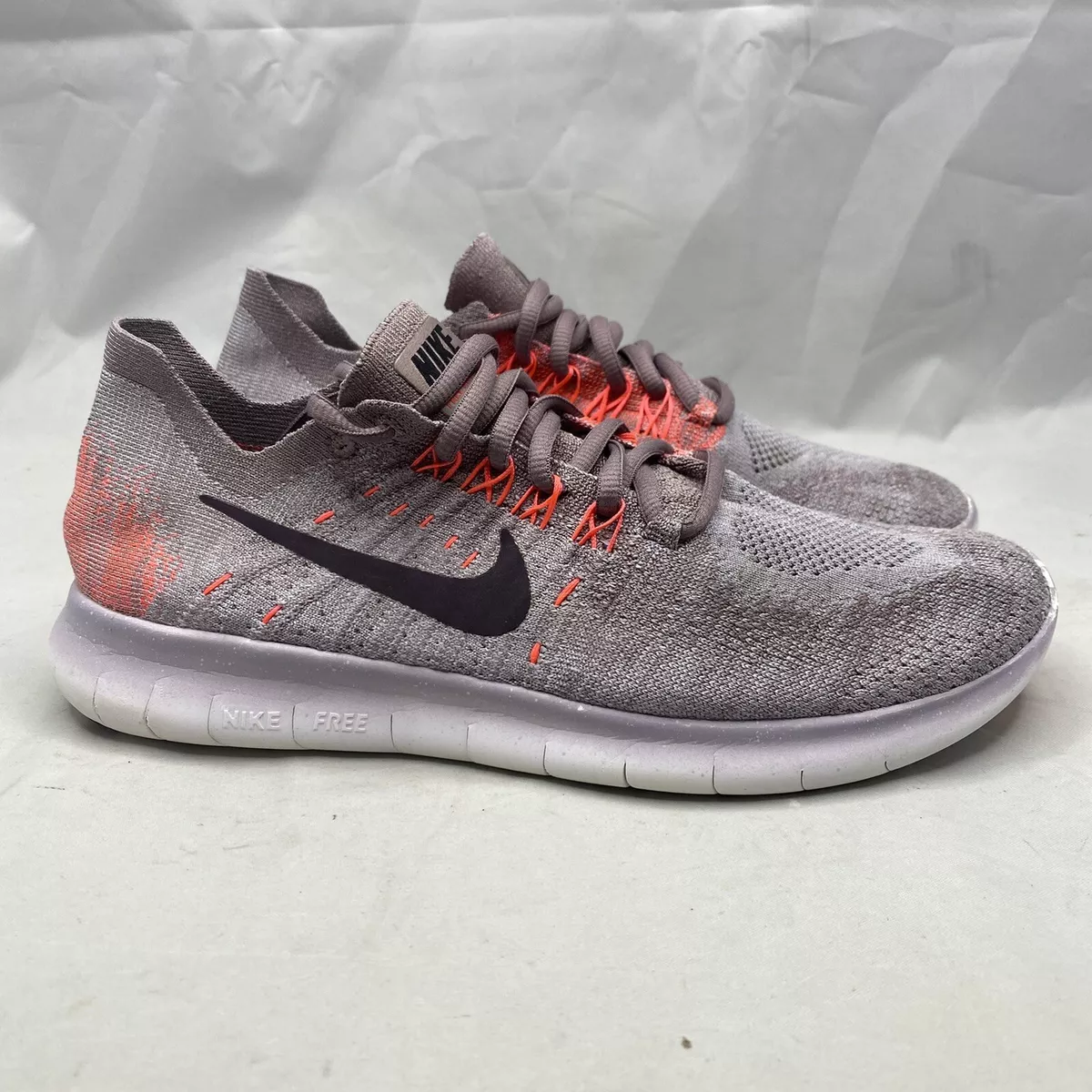 Free RN Flyknit 2017 Gray/Purple Running Shoes Women&#039;s US | eBay