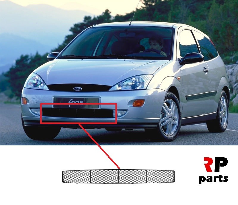 Parrilla De Malla Negra Central Inferior Nueva Para Ford Focus 1998-2002