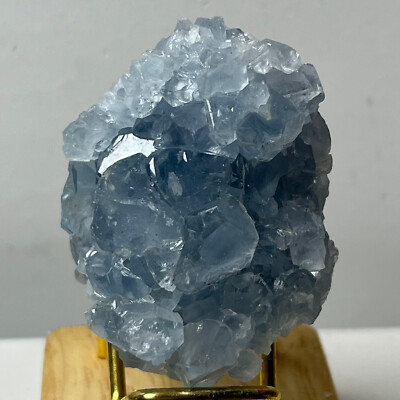 128g Natural Beautiful Blue Celestite Crystal Geode Cave Mineral Specimen A81