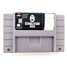 Demolition Man (Super Nintendo, 1995) Authentic Cart Only Torn Label Tested
