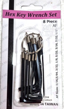 8 PC. HEX KEY WRENCH SET SAE HEX KEY ALLEN TYPE  METAL