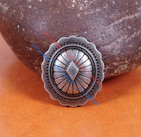 Conchos Western Concho Sella Western Texas Star In Ottone, 3/4" (21mm) - Per Cinture, Borsette, Stivali Pallone Azteca - Foto 8