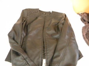 baccini black leather jacket