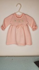 Vintage Peach Knit Baby Sweater Dress