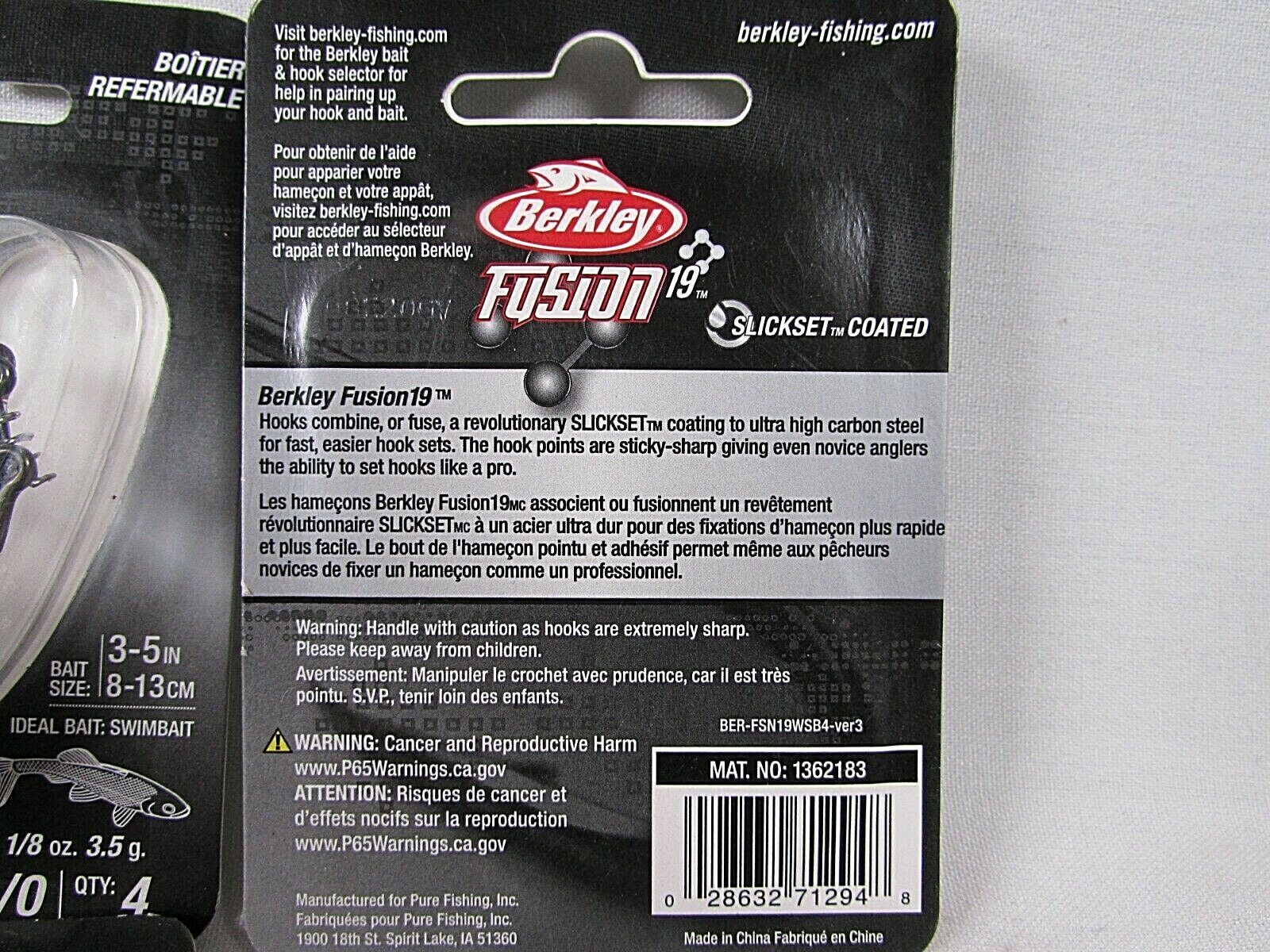 BerkleyÃ Â® Fusion19Ã¢ Â¢ Swimbait Fishing Jig Heads