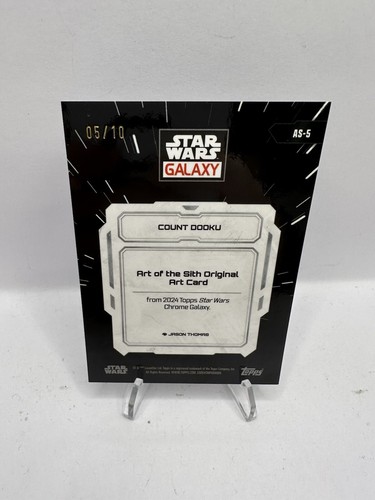 2024 Topps Chrome Star Wars Galaxy Count Dooku AS-5 X-Fractor 10/10 - Picture 2 of 2