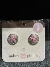 Lindsay Phillips Snaps Interchangeable Shoe Charms Breast Cancer Ribbon