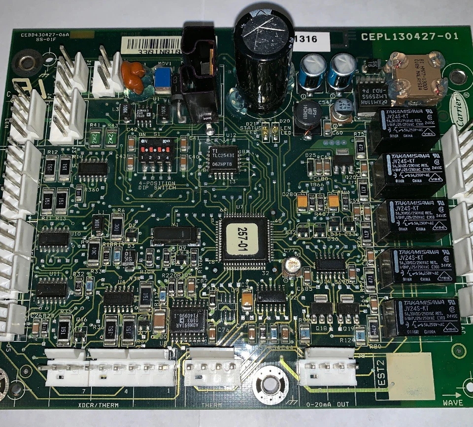 CARRIER CHILLER CONTROL CIRCUIT BOARD 30HX501316 CEPL130427-01 - Image 3 of 4