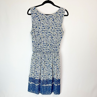 Max Studio Women's Size Large Blue Flowered Flowing Knee Length Dress | eBay Max Studio Women's Size Large Blue Flowered Flowing Knee Length Dress | eBay