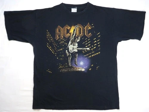 AC/DC Vintage T Shirt Stiff Upper Lip Concert Tour Date 2000s vintage concert t-shirt, vintage, size XL, single stitch, B+ condition