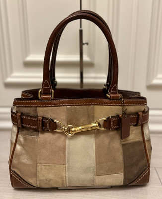 Coach Patchwork Hampton Leder Beuteltasche & Schultertasche F11218 Y2K Vintag...