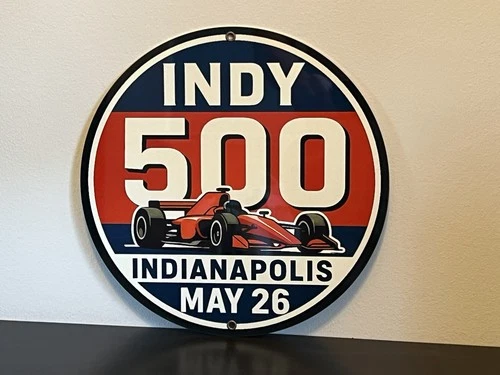 Hi Gloss Indy 500  Vintage  Style Metal Sign
