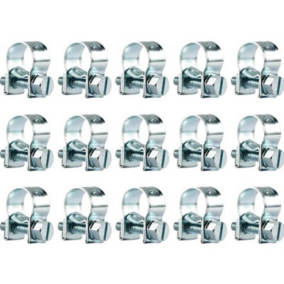 Hose Clamps 10-12 mm Pack of 15 Strong Joint Bolt Clamps Pipe Clamps Small...