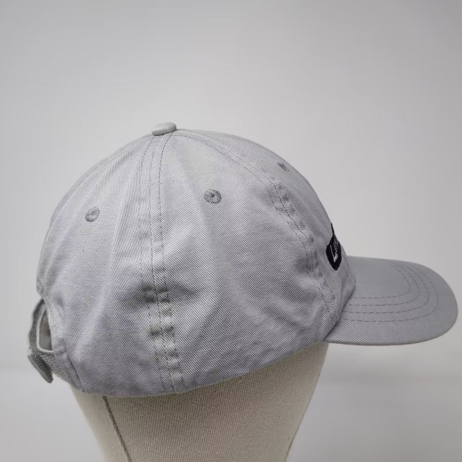 Gray Black Baseball Cap Hat OS Strapback Adjustab… - image 5