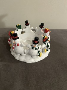 Partylite Frolicking Frosty's 3 Wick Candle Holder P7436 Retired Piece