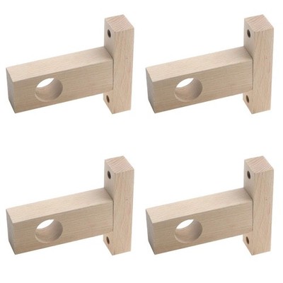 Coshar Closet Pole Socket - Ceiling Mount, 25mm Rod Support (4-Pack)