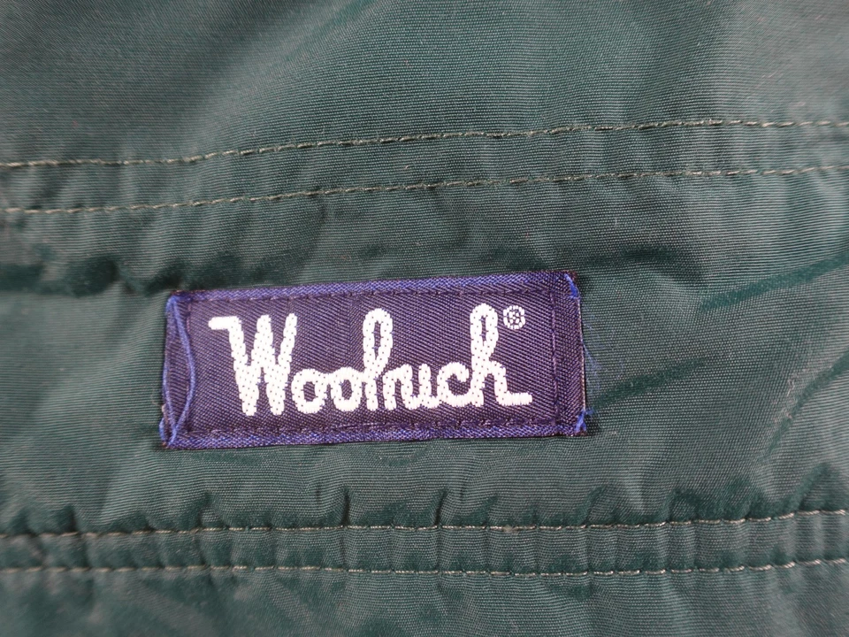Chaqueta Woolrich Vintage Mujer Pequeña Verde Con Capucha Pullover Anorak Nylon Exterior Foto 2 de 4