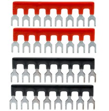8-Postion Jumper Block Terminal Strips,400V 25A Barrier Fork Type Stripe TB2508