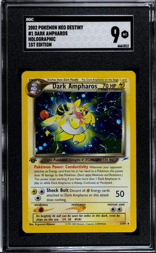 Dark Ampharos (1st Edition) graded SGC 9 for sale on eBay