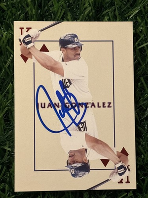 #ad 2000 Pacific Invincible Juan Gonzalez #13 Kings of the Diamond AUTO Autograph $12.55
