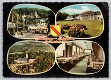 Vintage Baden-Baden Merkur Hotel Photochrome Postcard Germany