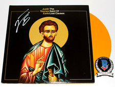 JUSTIN TOWNES EARLE SIGNED THE SAINT OF LOST CAUSES ALBUM VINYL BECKETT BAS COA