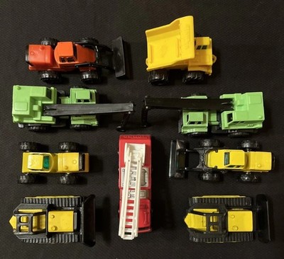 TONKA Small Construction Equipment, 9 pcs. Dump Truck, Fire Truck & more