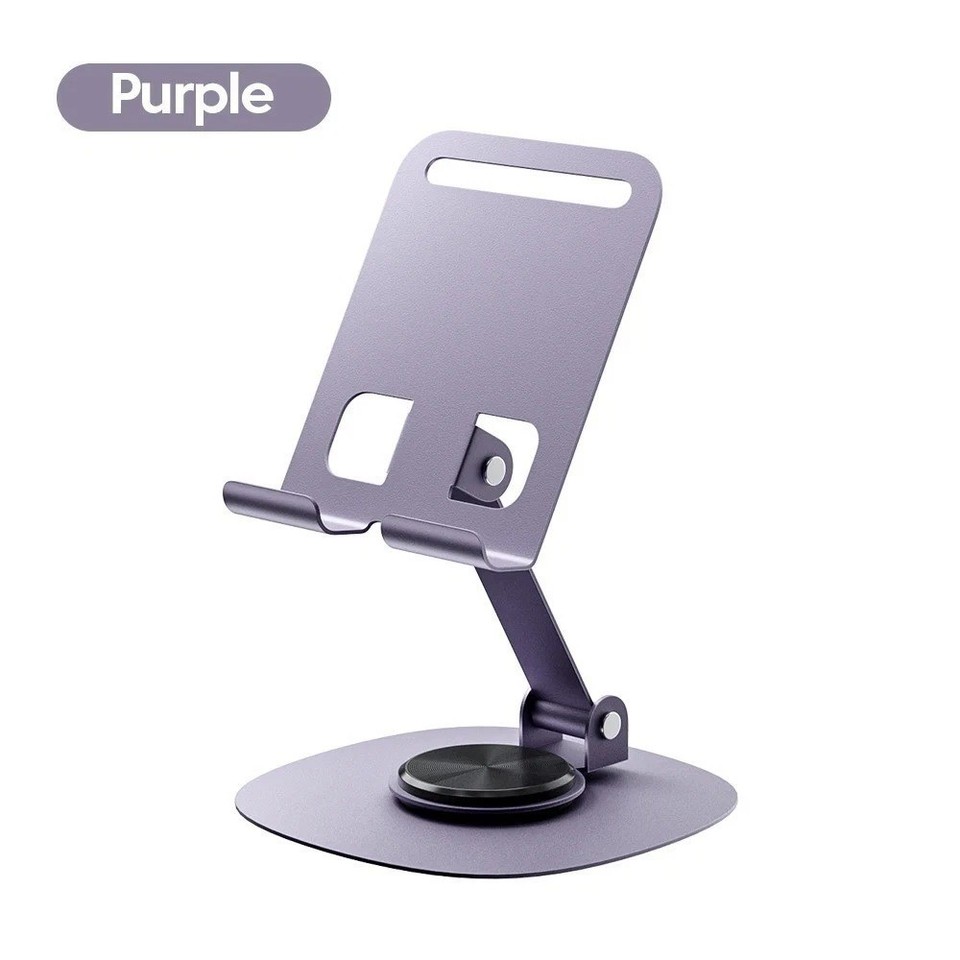 Rotated Phone Purple 360° Rotating Phone Holder Desktop Stand for iPhone Samsung iPad ...