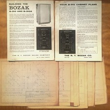 Genuine Bozak B-310 Concert Grand Speaker Cabinet Blueprints- ORIGINAL