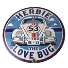 Vintage Volkswagen Sign - Porcelain VW Herbie Love Bug Car Sales Gas Ad Sign