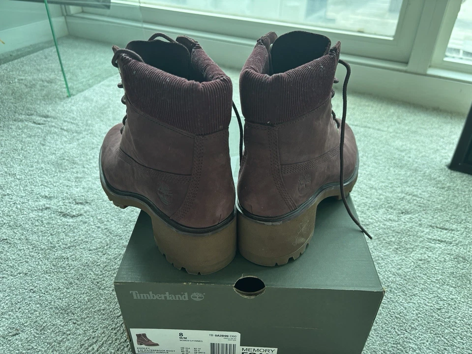 Timberland женщин водонепроницаемый ботинки в бордовый нубук Kinsley Sz 8 - в коробке новом - Изображение 3 из 3