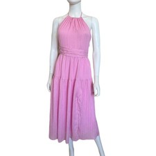 New ~ ASTR THE LABEL ~ REVOLVE Halter Pleated Midi Dress Size XS ANTHROPOLOGIE