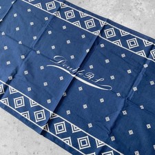 RRL Ralph Lauren Logo Cotton Scarf 23AW One Size Navy 158cm 50cm New with Tag