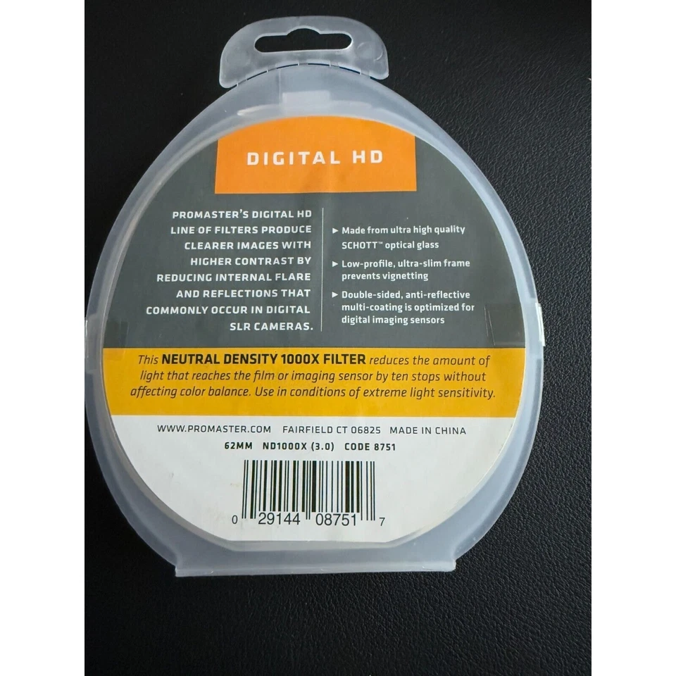 ProMaster 72mm Digital HD - ND - 1000X 3.0 Brand New Still Sealed #8863 - Image 2 of 3