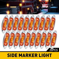 20x Amber 4 Marker Lights 3led Truck Trailer Rv Clearance Side Light Waterproof 20x Amber 4 Marker Lights 3led Truck Trailer Rv Clearance Side Light Waterproof