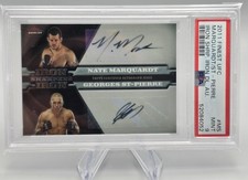 2011 Topps UFC Finest Georges St-Pierre Dual Auto Iron Sharpens #/25 PSA MINT 9