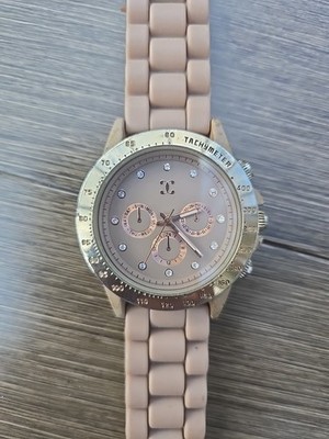 CC Charming Charlie wide Face Ladies Watch ROSE GOLD Bezel NEW BATTERY