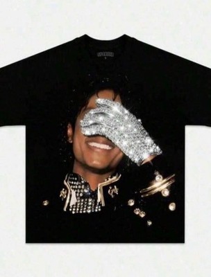 Michael Jackson Vintage T-Shirt   Unisex Oversized Shirt Schwarz