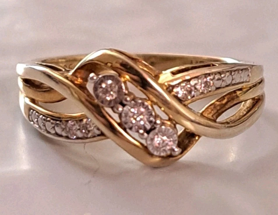 .25CT Lab Grown Diamond Gold Vermeil Sterling Silver Engagement Ring Size 7 - Image 3 of 4