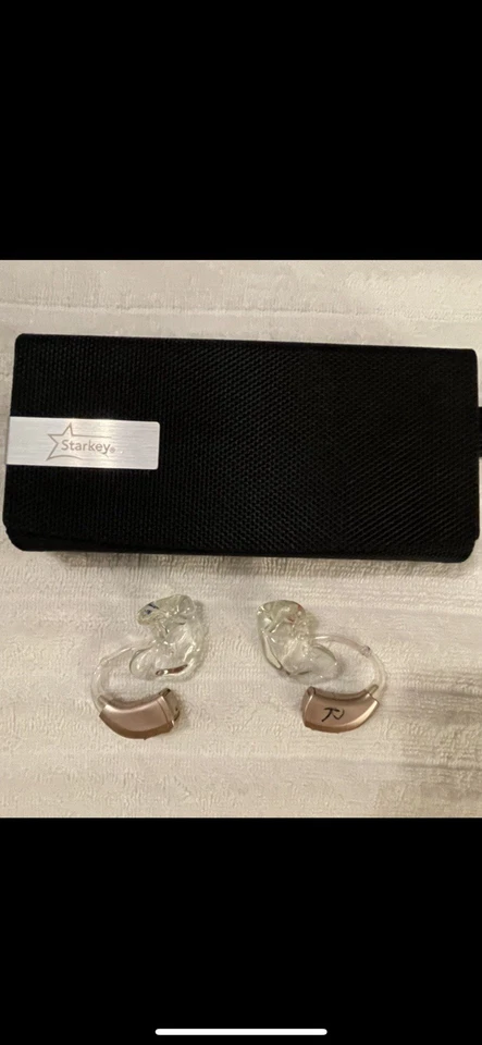 Aparelhos auditivos Starkey série Z lado direito e esquerdo, com estojo e baterias - Imagem 2 de 4