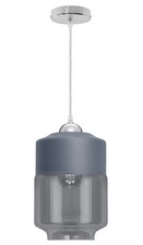 Image of Modern Vintage Indoor Ceiling Pendant Light Hanging Metal Glass Lamp Shade