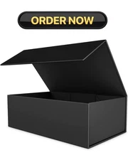 Black Gift Box 10 x 6 x 3 with Magnetic Closure Lid Gift Box for Presents