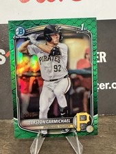 2025 1st Bowman Draft Easton Carmichael /99 * Green Reptilian * 99/99 Bookend