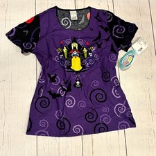 Snow White Cherokee Disney Tooniforms Scrubs Top Women Size Small NWT