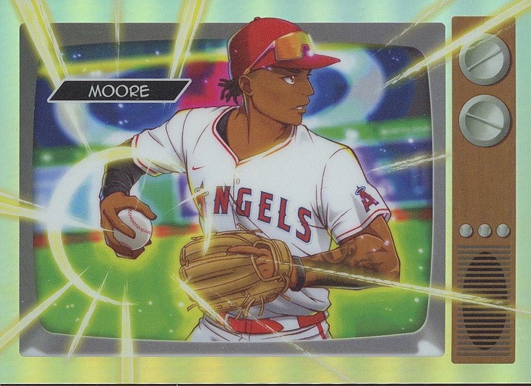 Christian Moore 2025 Bowman Chrome Anime SSP CASE HIT RC Rookie Angels
