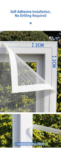 Fensterscheibe - Mücken- & Staubabwehr werkzeugloser Aufbau ultradünn & atmungsaktiv - Bild 11 von 14