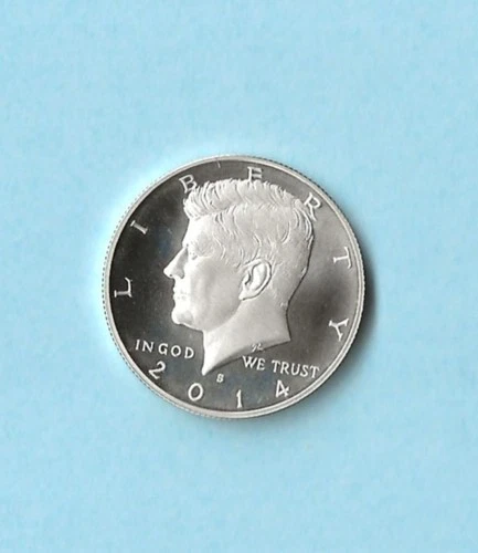 2014 S ENHANCED PROOF SILVER   KENNEDY HALF DOLLAR
