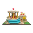 Vintage Fisher Price Little People Play Family Merry Go Round Carousel Works